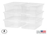 17 Qt. Plastic Storage Bins with Lids, Stackable Storage Containers, Totes, 6Pk 31706320