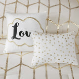 Full/Queen Metallic Printed Comforter Set B03595865
