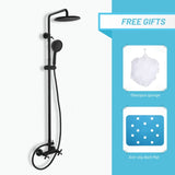 Shower System, Wall Mounted Adjustable Shower Faucet with Five Function Handheld Spray, 2 Handle Oil W105979973