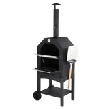 ZNTS Outdoor Wood Fired Pizza Oven with Pizza Stone, Pizza Peel, Grill Rack, for Backyard and Camping 53882789