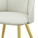 White and Gold Tight Back Side Chairs B062P182770