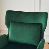 Wing Back Velvet Accent Chair, Modern Living Room Armchair Comfy Upholstered Single Sofa Chair for N765P197510N