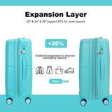 Expandable Hardshell Suitcase Double Spinner Wheels PP Luggage Sets Lightweight Durable Suitcase W284113625