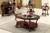 Traditional Style Brown Cherry 1pc SIDE TABLE Open Bottom Shelf Ornate Design Living Room Furniture B011P203062