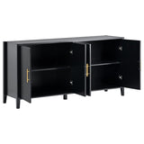 U-Style Accent Storage Cabinet Sideboard Wooden Cabinet with Metal Handles for Hallway, Entryway, WF300428AAB
