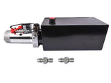 Hydraulic Power Unit 12V Single Acting Hydraulic Dump 15 Quart Steel Reservoir 27147078