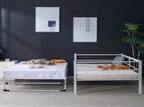 White Twin Size Metal Sofa Bed - Convertible Daybed with Pull-Out Trundle , Multi-Functional for 56157285