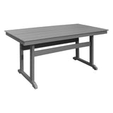 ZNTS 66'' Outdoor Dining Table for 6 Persons, Rectangular HDPE Patio Garden Table, Weather Resistant W2681P254236