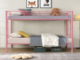 METAL BUNK BED PINK Twin Over Twin W311P201415
