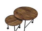 Oblis Vintage Oak Finish Nesting Table Set B2726P408070