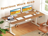 Walnuttop White Frame 55" Electric Standing with Dual Motors, 3 Memory Settings Sit-Stand 12608046