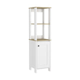 ZNTS Arctic Linen Cabinet, With Four Shelves, Single Door Cabinet B128P148858