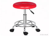 Round Stool with Lines Rotation Bar Stool Red 61896617