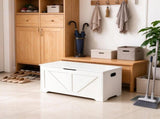 Kids Storage Bench, Wooden Toy Box Chest with Safety Hinge, Toddler Storage Cabinet for Playroom, 48946195