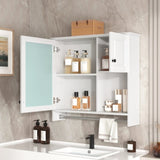 30'' Bathroom Wall Cabinet with Mirror, Wall Mounted Medicine Cabinet with 2 Shelves, Mirrored Door N710P254957K
