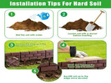 12PCS Stone Effect Garden Edging Flexible Landscape Border Fence PP Weather Resistant Decorative 13577149
