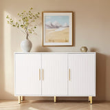 3-Door Large Storage Sideboard with Gold Handles for Kitchen, Dining Room and Living Room.55.12" W W2282P220597