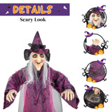 71in Life Size Hanging Witch Talking Halloween Everyday Decoration 98890784