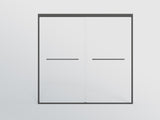 56-60 in. W x 72 in. H Double Sliding Shower Door, Semi-frameless Bypass Bathroom Sliding Door with W1920P300301