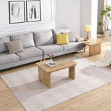 47.24*23.62 inch and 35.43*31.49 inch Rectangle Wood Detachable Coffee Table, Single L Shape W2317P233130