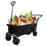 ZNTS Utility Park Garden Cart Tool Customized Color Folding Camping Trolley Outdoor Picnic Beach Wagon W321P190089