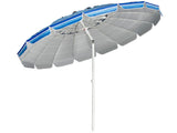 8 Ft Beach Umbrella With UV Protection 16-Ribbed Windproof Frame 67702970