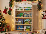 4-Tier House-Shaped Kids Bookshelf, 60.9615.24129.54 cm Front-Facing Book Rack with Anti-Toppling 53973708