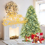 Artificial 7ft Blue green Tint Christmas Tree with 2518 PE/PVC Mixed Branch Tips, 700L warm white 19002775