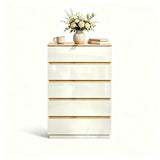 () 5-Drawer Color-Block Chest Particleboard Drawer Dresser 29.92*15.75*44.88in 21513410