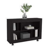 Joge 37,4" Wide Console Table Cart with Six Shelves, Casters, Entryway Table, Side Table, Living B200P286951