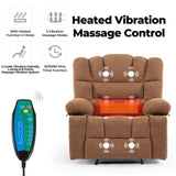 ZNTS Massage Recliner Chair Sofa with Heating Vibration W1403P152417