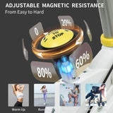 Indoor Exercise Bike Cycling Bike with Comfortable Seat Cushion YellowWhite W2031P313251