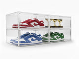 XL Shoe Storage Clear Plastic Stackable Shoe Box with Lids for Sneakers Fits Up to Size 13, 4 pack 44145047