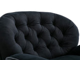 Accent chair TV Chair Living room Chair with Ottoman-BLACK W676P232282