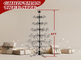 6ft Wrought Iron Christmas Tree, Metal Ornament Display Tree Stand for for Holiday Party Home Decor, 58428504