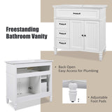 ZNTS 36" Bathroom Vanity with Sink, Bathroom Cabinet with Drawers, Solid Frame and MDF Board, One N759P207685K