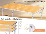 4Ft Portable Multipurpose Folding Table wood grain color 26620838