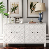Accent Cabinet 4 Door Wooden Cabinet Sideboard Buffet Server Cabinet Storage Cabinet, for Living W1435P153086