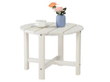 46*46*46cm Single Layer Round HDPE Side Table White 64319396
