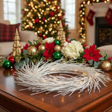 24 Inch Christmas Wreath with LED Lights Battery Operated Front Door Decorations for Indoor Outdoor 55181959