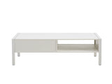 40.16" Rattan Coffee table, sliding door for storage, metal legs, Modern table for living room , W1265121740