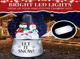 6 FT Lighted Christmas Inflatable Decoration, Large Inflatable Snow Globe with Snowman Family, Funny 42261494