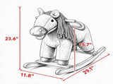Kids Rocking Horse with Realistic Sounds, Baby Rocker for Boys & Girls with Anti-Tip Limiters 99068688