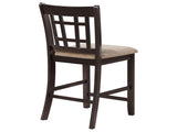 Tan and Espresso Lattice Back Counter Height Stools B062P145640