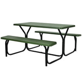 Picnic Table Bench Set Green 87099332