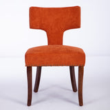 Mid Century Modern Dining Chairs Set of 2, Farmhouse Linen Fabric Upholstered Accent Chair Curved W1143P186368