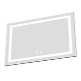 ZNTS 48 x 36 Inch Frameless Rectangular LED Bathroom Vanity Mirror with Touch Sensor, Anti-Fog, and 3 21S0305-48