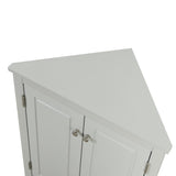 ZNTS Grey Triangle Bathroom Storage Cabinet with Adjustable Shelves, Freestanding Floor Cabinet for Home 26880253