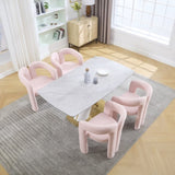 COOLMORE Contemporary Designed Velvet Fabric Upholstered Accent/Dining Chair /Barrel Side Chairs W395P224758