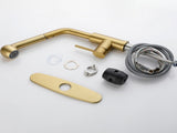 Single-Handle Pull-Out Sprayer Kitchen Faucet in Stainless Gold 63433235